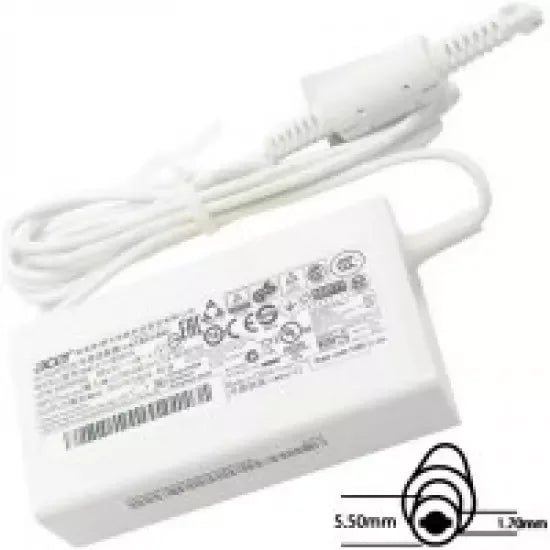 ACER ORIG. NTB ADAPTER 65W19V AC 5.5X1.7 MM (WITHOUT POWER CORD) WHITE - eBuy UAE